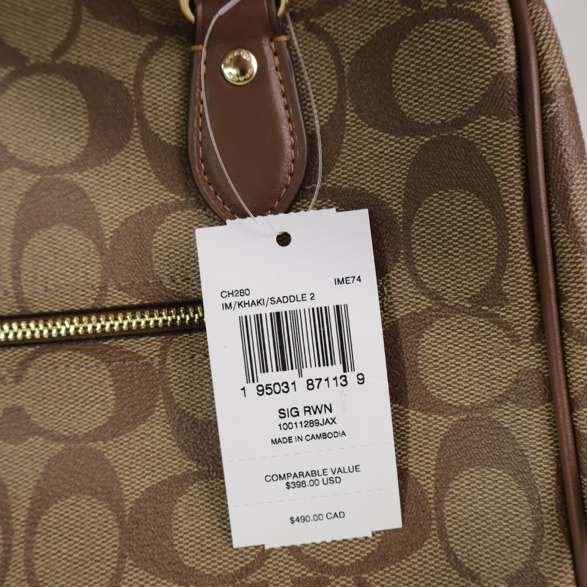 COACH Rowan Satchel Signature Canvas CH280 กระเป๋าสะพาย-ถือ ลายซิกเนเจอร์