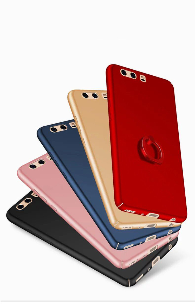 เคส Huawei P10 Plus #เคสฝาหลังพลาสติกมีแหวนสวมนิ้ว