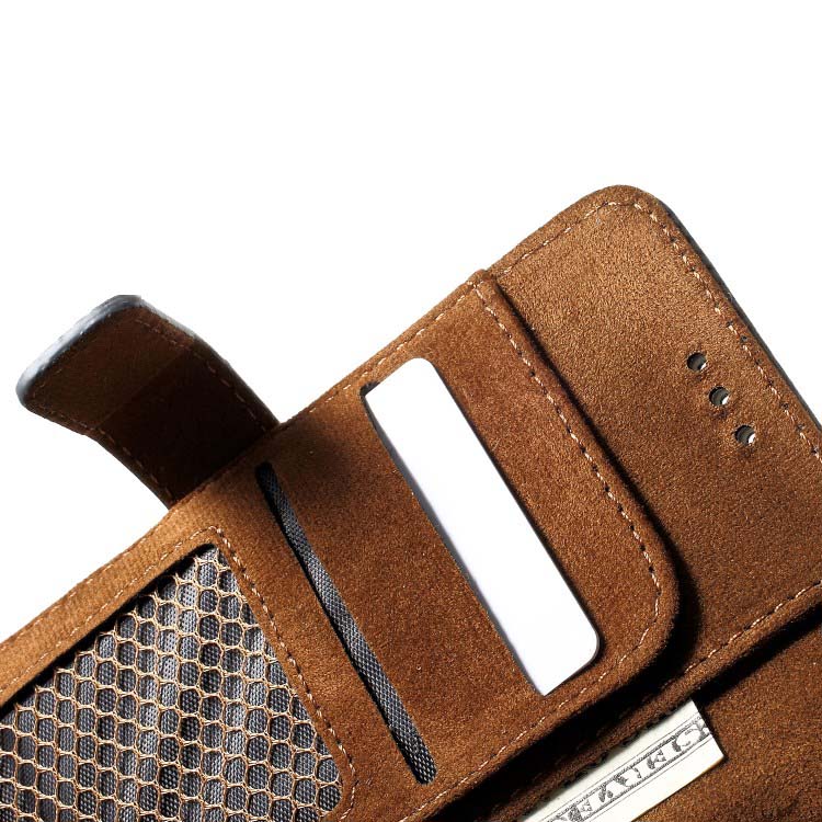 Case Samsung Galaxy J6 (2018) #เคสฝาพับหนัง PU สไตล์ย้อนยุค แบบกระเป๋าสตางค์ Mesh Pattern Retro Leather Wallet