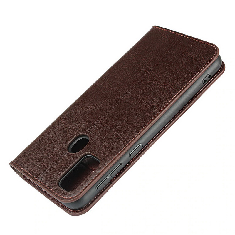Case Samsung Galaxy M21 #เคสฝาพับหนังแท้แบบกระเป๋าสตางค์คุณภาพดี Crazy Horse Genuine Leather Cover