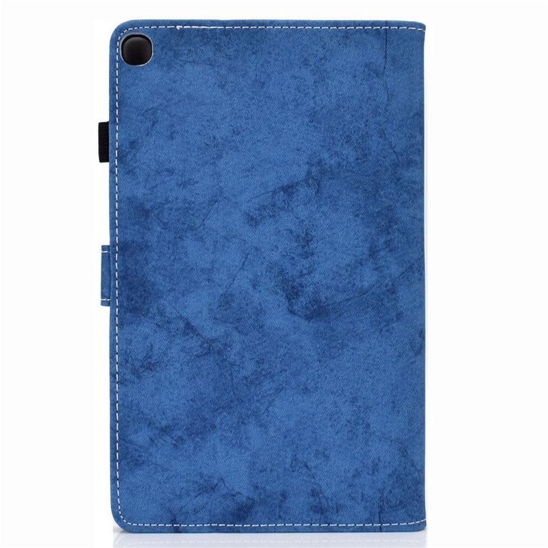 Case Samsung Galaxy Tab S6 Lite 10.4 SM-P610 P615 P617 #เคสฝาพับหนัง PU ลายผิวผ้ามีช่องใส่บัตร Business Style Leather Case with Card Storage