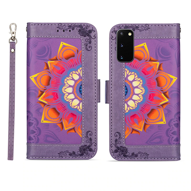 Case Samsung Galaxy S20+ #เคสฝาพับหนัง PU แบบกระเป๋าสตางค์พิมพ์ลาย