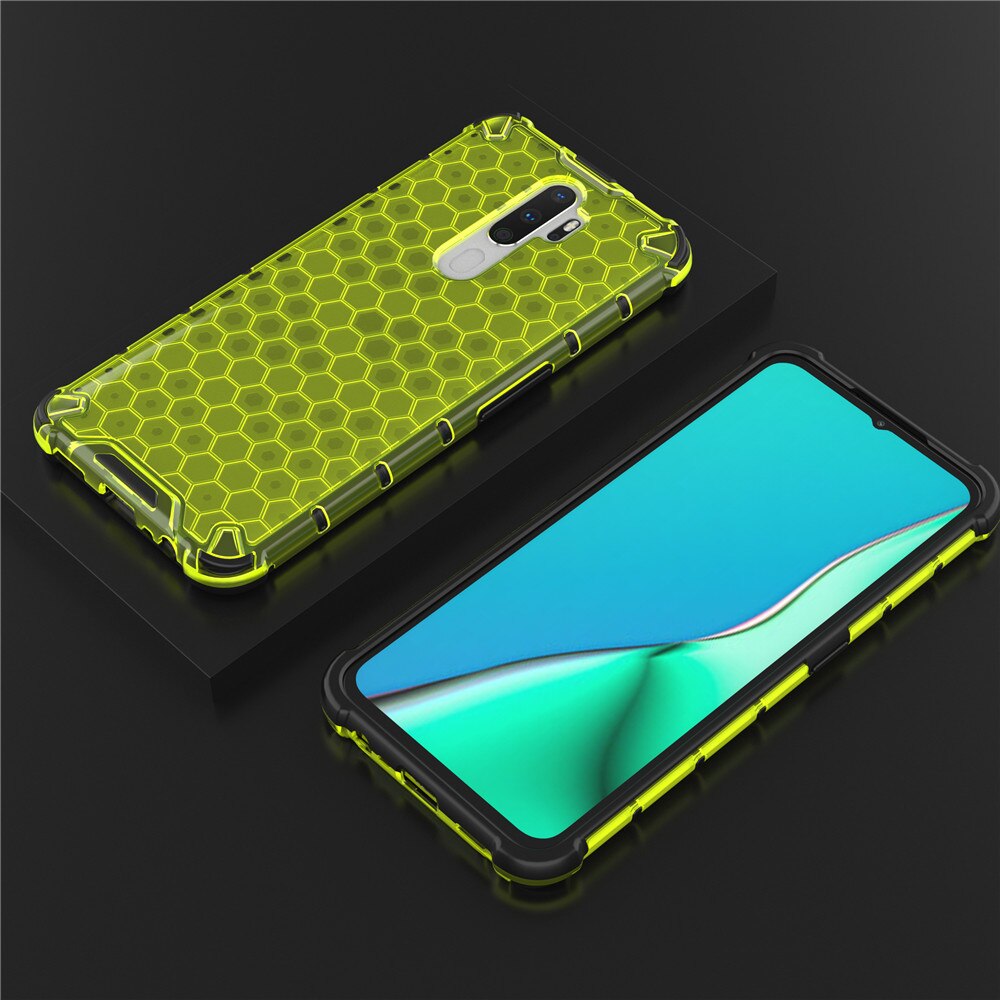 เคส OPPO A9 (2020) / OPPO A5 (2020) #เคสฝาหลังกันกระแทก Honeycomb Shock Absorber TPU + PC + Silicone Hybrid ( สินค้าพร้อมส่ง)
