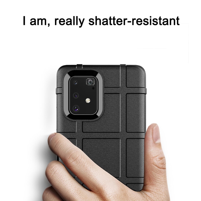 Case Samsung Galaxy S10 Lite #เคสฝาหลัง Rugged Shield Series Soft Silicone Shock Absorption Matte กันกระแทก