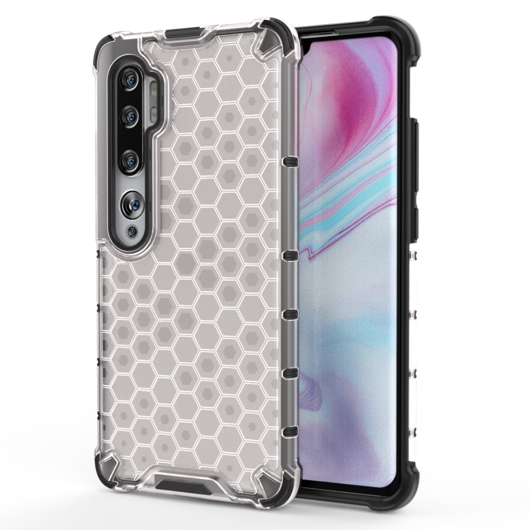 เคส Xiaomi Mi Note 10 Pro #เคสฝาหลังกันกระแทก Honeycomb Shock Absorber TPU + PC + Silicone Hybrid