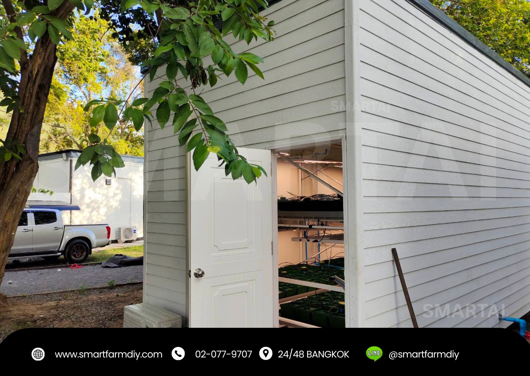 ตู้คอนเทรนเนอร์ปลูกพืช พร้อมระบบแอร์ พร้อมระบบสมาร์ทฟาร์ม