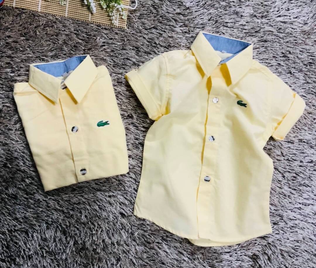 เสื้อเชิ้ตเด็กแขนสั้น