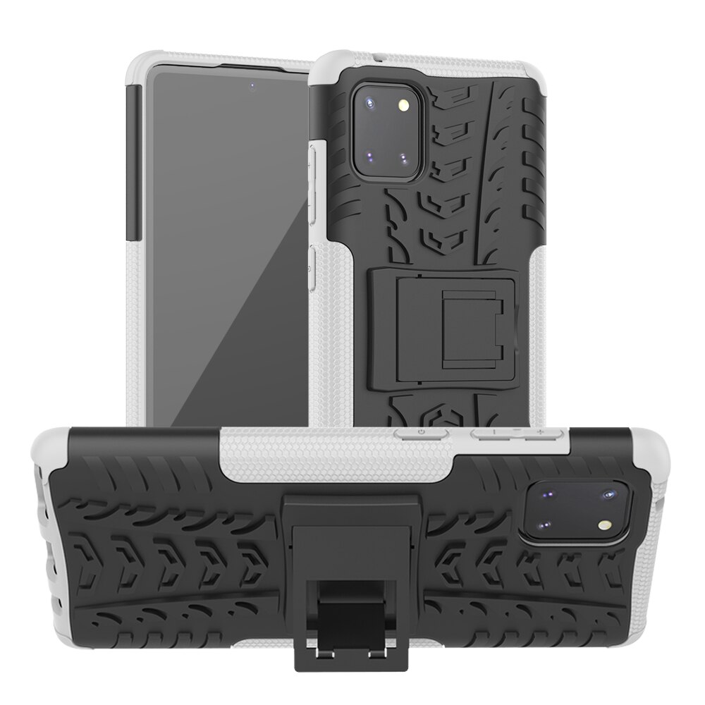 Case Samsung Galaxy Note 10 lite #เคสฝาหลังกันลื่น Cool Tyre Pattern Kickstand (PC + TPU)