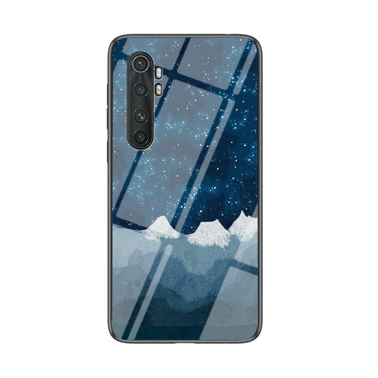 Case Xiaomi Mi Note 10 Lite #เคสฝาหลัง Gradient Color Glass + PC + TPU Hybrid Case
