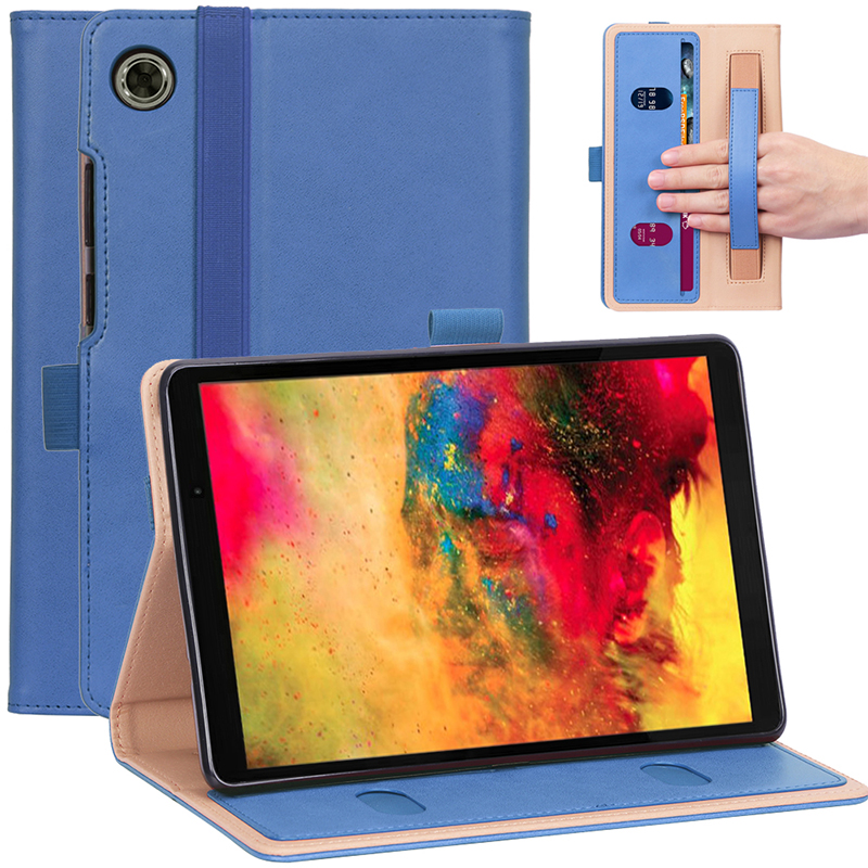 เคส Huawei MatePad T8 8 นิ้ว #เคสฝาพับหนัง PU มีที่สวมนิ้ว Card Holder Stand PU Leather Smart Case