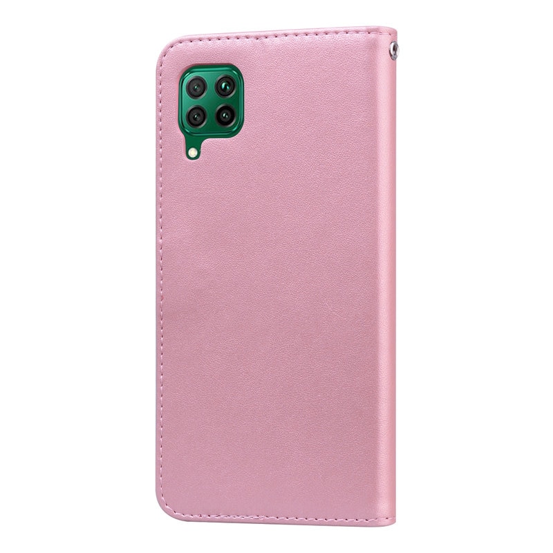 Case Huawei Nova 7i #เคสฝาพับหนัง PU ลายดอกกุหลาบแบบกระเป๋าสตางค์ Imprinted Rose Leather