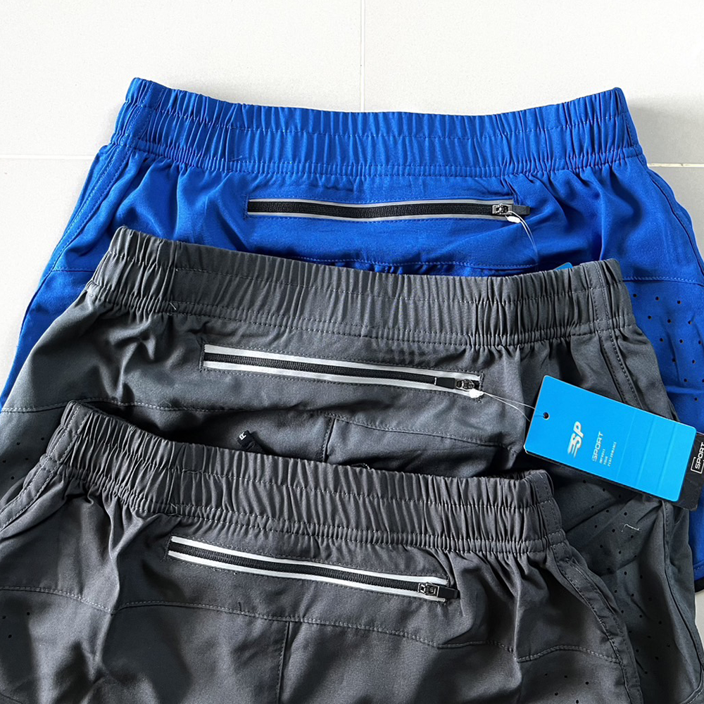 กางเกงวิ่ง 2-in-1 man,woman (ทรงสั้น) สำหรับวิ่งมาราธอน ออกกำลังกาย (F46)