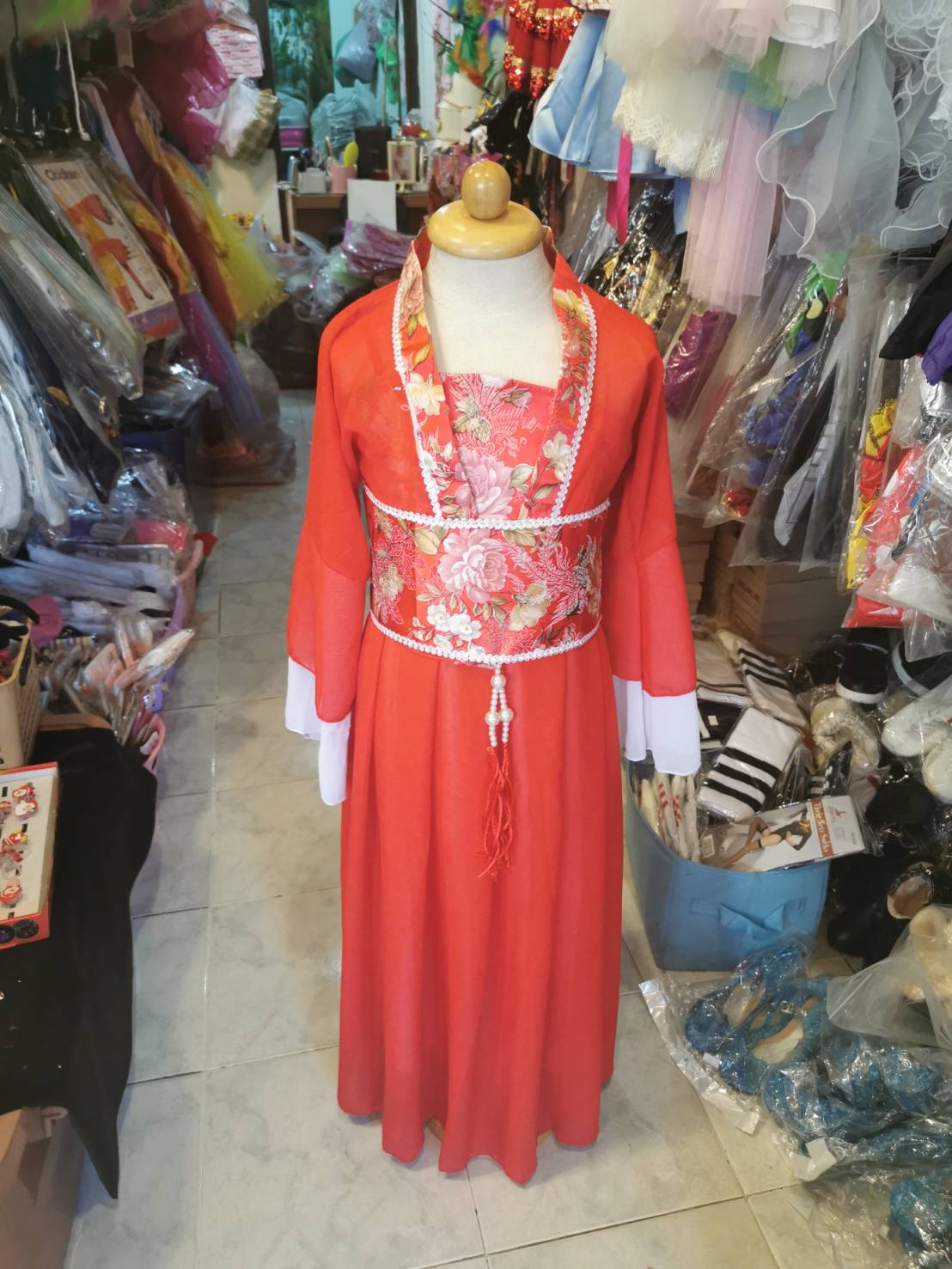 ชุดเด็กหญิง จีนโบราณสีแดง