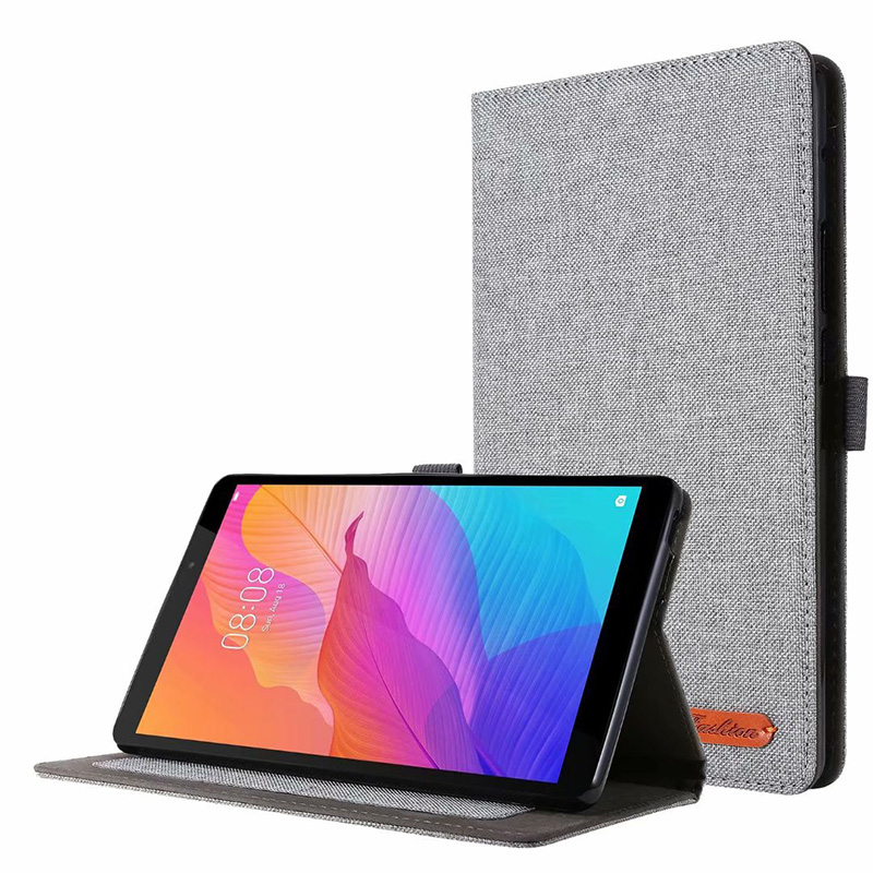 Case Huawei MatePad T8 8นิ้ว #เคสฝาพับหนัง PU ผิวผ้าพับตั้งได้ Cloth Leather Wallet