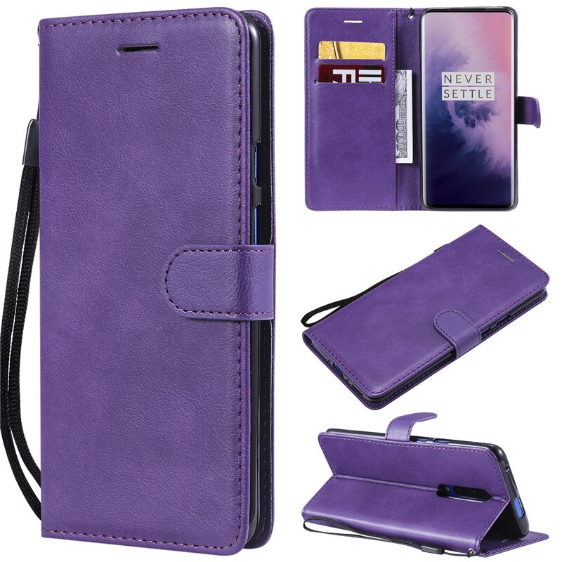 Case OnePlus 7 Pro #เคสฝาพับหนัง PU แบบกระเป๋าสตางค์ Wallet Leather Stand Case