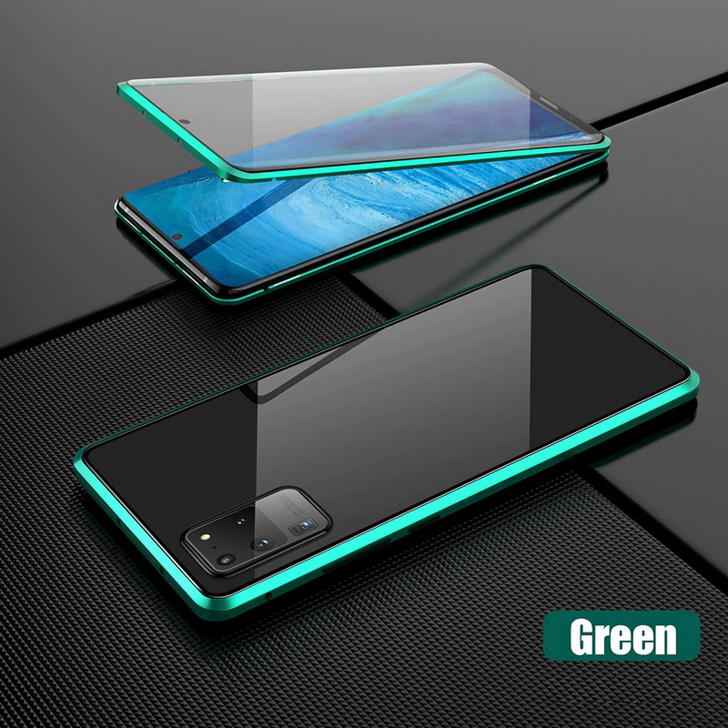 เคส Xiaomi Mi 10T #เคสฝาครอบกระจกขอบโลหะดูดซับแม่เหล็กหน้าหลัง Fully Protection Magnetic Adsorption Glass Metal Phone Protective