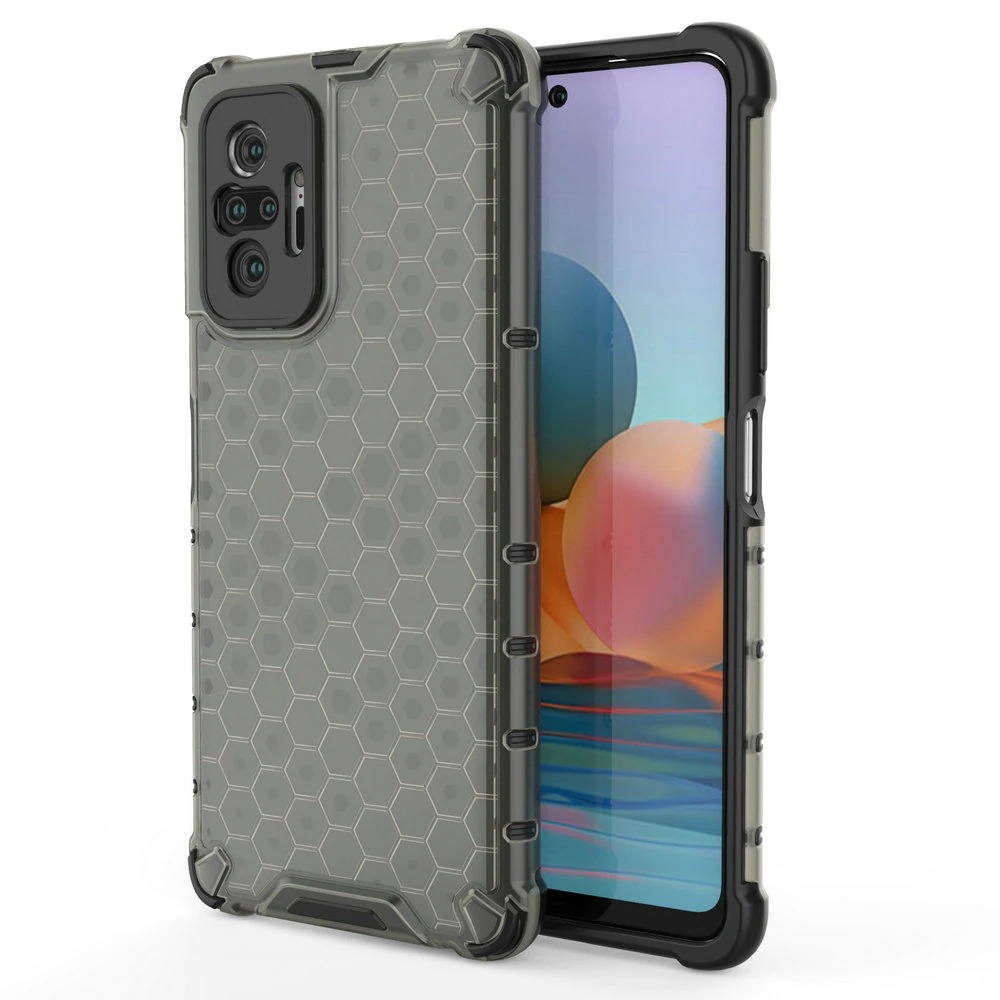 เคส Redmi Note 10 pro #เคสฝาหลังกันกระแทก Honeycomb Shock Absorber TPU + PC + Silicone Hybrid