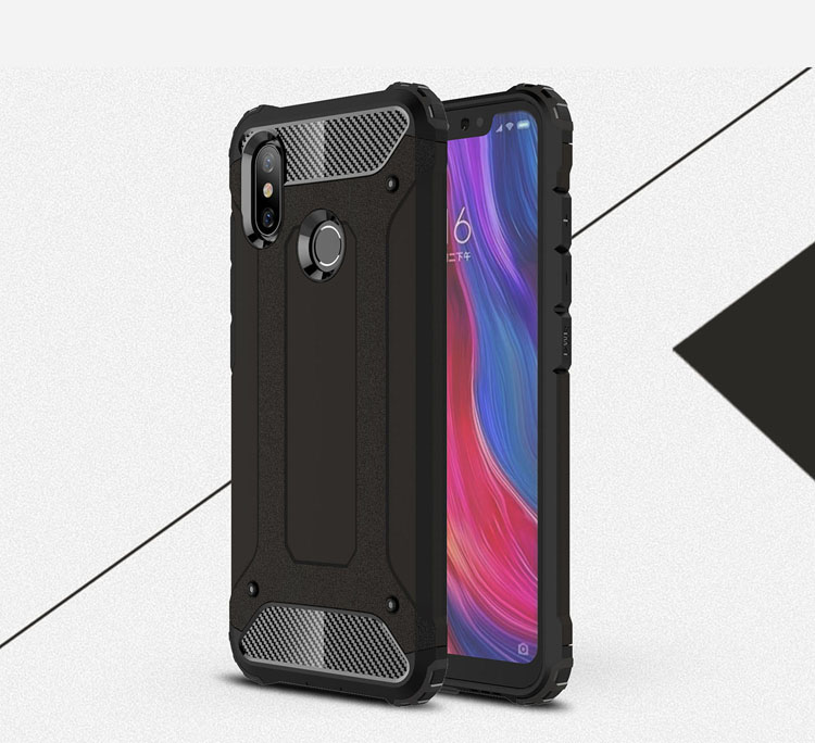 Case Xiaomi Mi 8 (6.21 นิ้ว) #เคสฝาหลังเกราะป้องกัน ไฮบริด พลาสติก+TPU