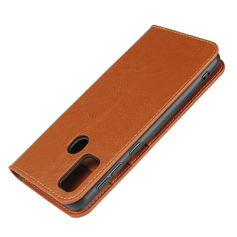 Case Samsung Galaxy M21 #เคสฝาพับหนังแท้แบบกระเป๋าสตางค์คุณภาพดี Crazy Horse Genuine Leather Cover