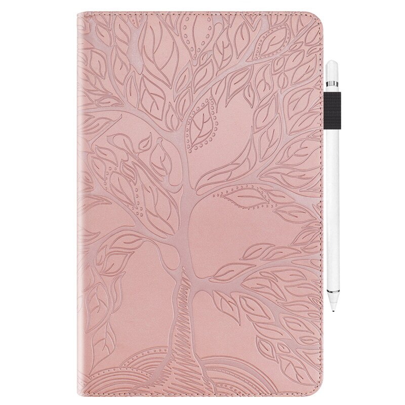 เคส Samsung Galaxy Tab S6 Lite 10.4 SM-P610 P615 P617 #เคสฝาพับหนัง PU ลายต้นไม้ Life Tree Print Leather Stand Smart Case Cover