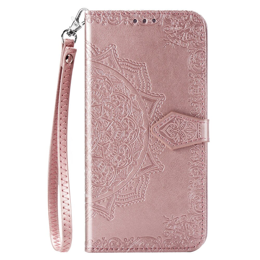 เคส Samsung Galaxy Note 20 #เคสฝาพับหนัง PU ผิวลายนูน Embossed Mandala Flower Leather Wallet