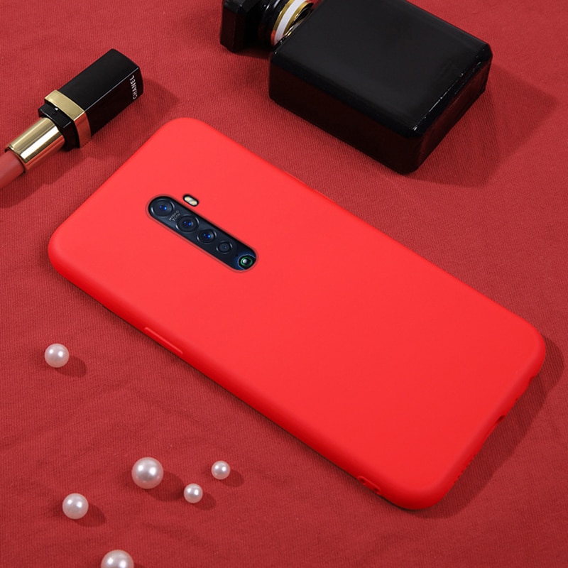 Case Oppo reno 2F #เคสฝาหลังซิลิโคนนิ่ม Liquid Silicone Back Case