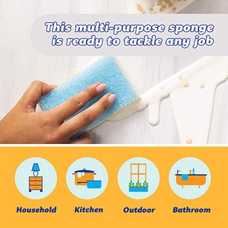 Scrub Daddy® Sponge Daddy Dual-Sided Sponge+Scrubber ฟองน้ำทำความสะอาดอเนกประสงค์ ฟองน้ำคละสี