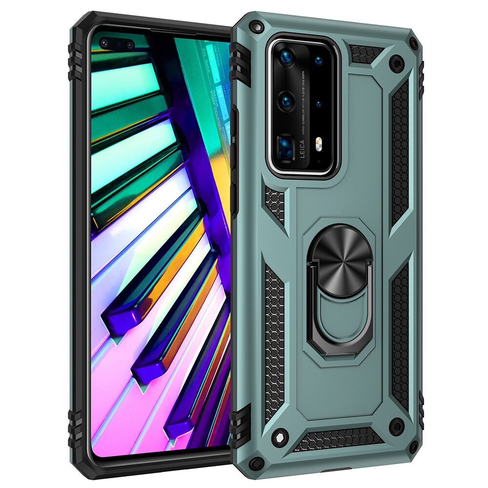 เคส Huawei P40 #เคสฝาหลัง Hybrid TPU+PC มีแหวนสวมนิ้ว