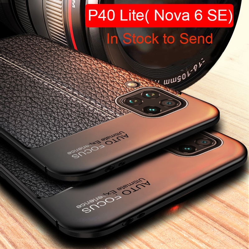 เคส Huawei nova 7i #เคสฝาหลัง TPU ผิวลิ้นจี่ช่วยป้องกันลายนิ้วมือและกันลื่นได้ดี
