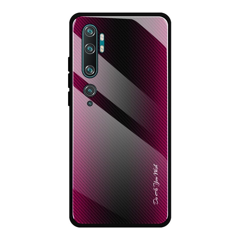 เคส Xiaomi Mi Note 10 Pro #เคสด้านหลังผิวกระจกนิรภัยไล่ระดับสีขอบนิ่ม Gradient Tempered Glass Back + Soft TPU Edge