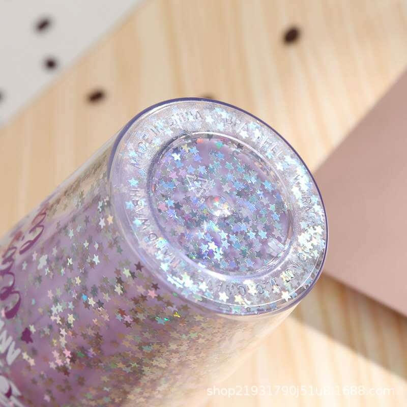 แก้วน้ำหลอดเด้ง ตกแต่งดาวฟรุ้งฟริ้ง