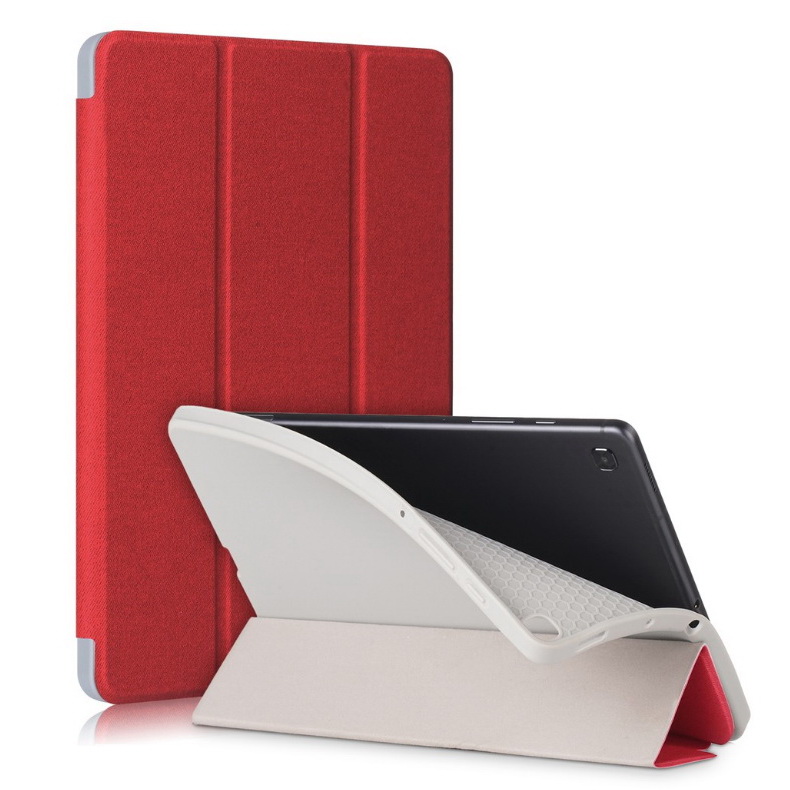 Case Samsung Galaxy Tab S6 Lite 10.4 SM-P610 P615 P617 #เคสฝาพับหนัง PU แบบ 3 พับมีช่องเก็บปากกา Soft TPU Tri-fold Stand Leather Smart Tablet