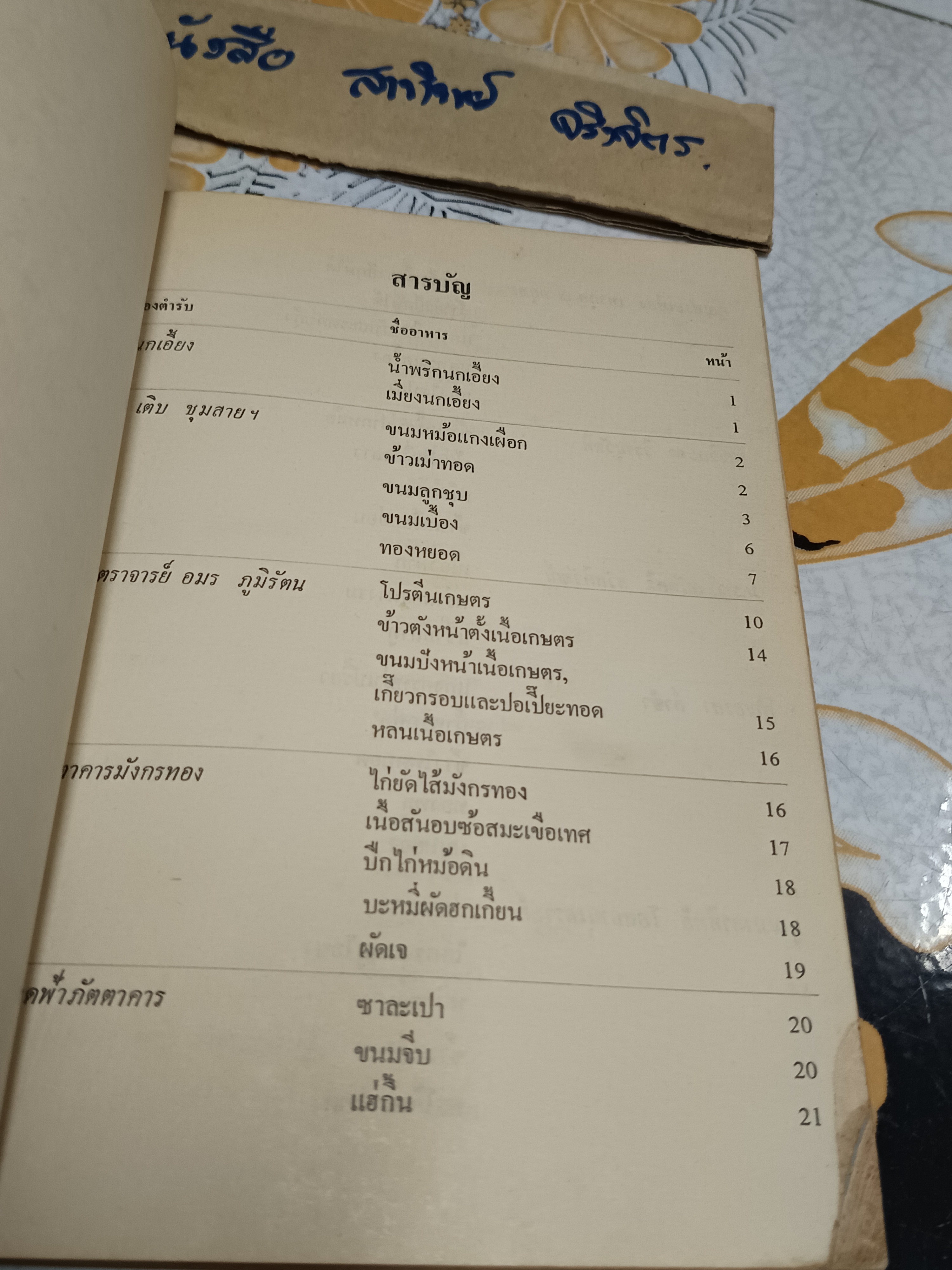 แม่บ้านเชิญชิม ตำราอาหาร จัดทำโดย มูลนิธิแม่บ้านอาสา พิมพ์ปี พ.ศ 2517 (ช่วงหลังเป็นตำราภาษาอังกฤษ) **สินค้าหมด**