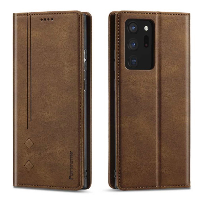 Case Samsung Galaxy Note 20 Ultra / Note 20 Ultra 5G #เคสฝาพับหนัง PU สไตล์กระเป๋าสตางค์พร้อมช่องใส่การ์ด Fashion Retro Card Slot Wallet Flip Cover PU Leather Phone Case