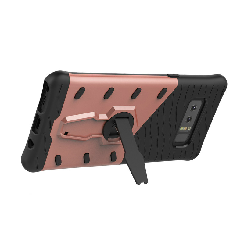 Case Samsung Galaxy Note 8 #เคสฝาหลัง TPU นุ่ม + พลาสติก มีขาตั้งในตัวหมุนได้ 360 องศา