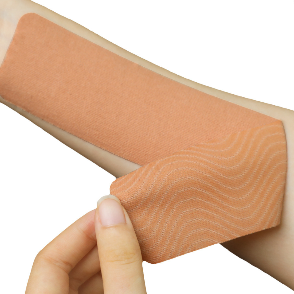 เทปบำบัด เทปติดกล้ามเนื้อแบบเจาะรู ขนาด 5cm ยาว 5m Kinesiology tape (P07)