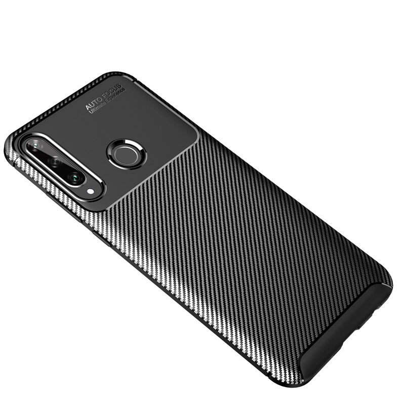 เคส Huawei Y6p #เคสฝาหลังนิ่ม Carbon Fiber Drop Resistant TPU