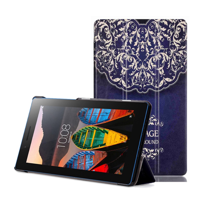 เคส Lenovo Tab3 7นิ้ว Essential 710F 710I เคสฝาพับ Tri-fold Leather Stand Case