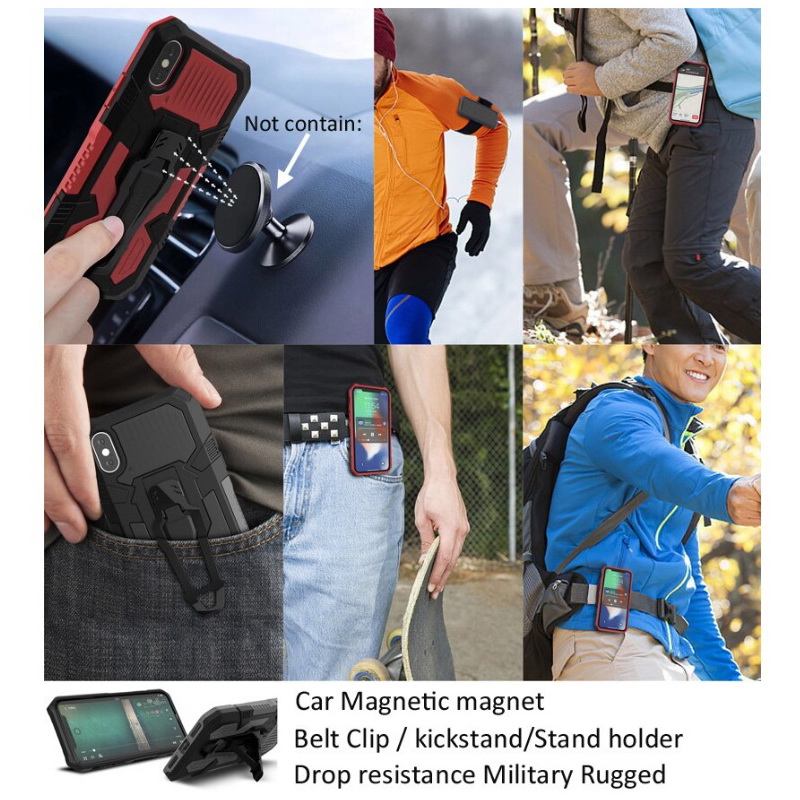 เคส Huawei Y9s #เคสฝาหลังกันกระแทกมีคลิบหนีบ ไฮบริด พลาสติก+TPU Heavy Duty Rugged Hybrid (สินค้าตัวอย่างสินค้าจริงตรงตามรุ่น)