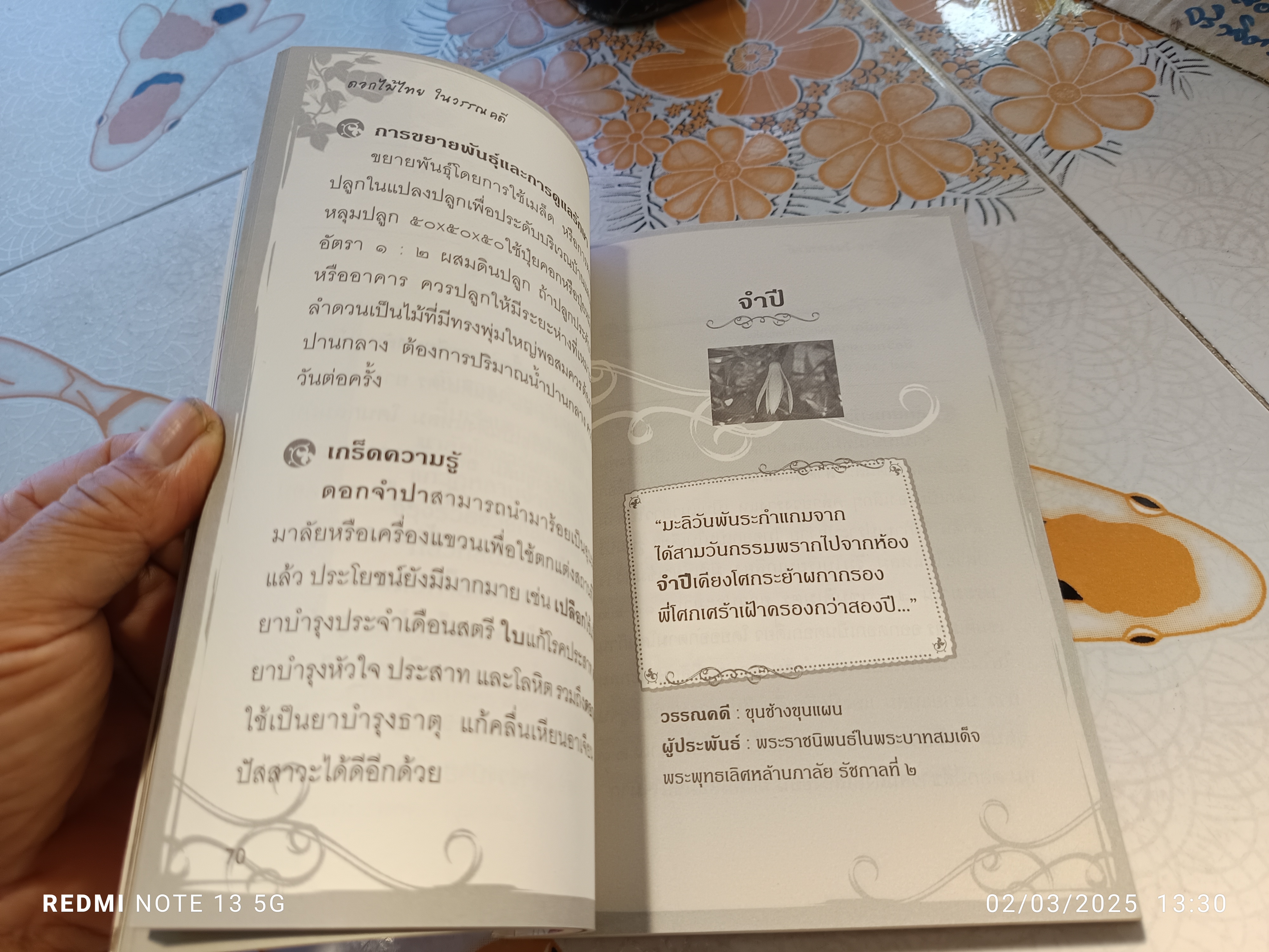 ดอกไม้ไทยในวรรณคดี ผู้เขียน : ปาลิตา เอื้ออังกูร ปีพ.ศ 2555 **สินค้าหมด**