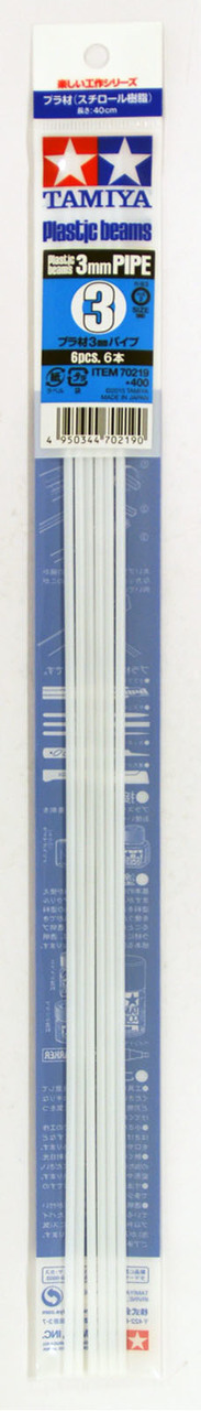 70219 Plastic Beams 3mm Pipe (6pcs)