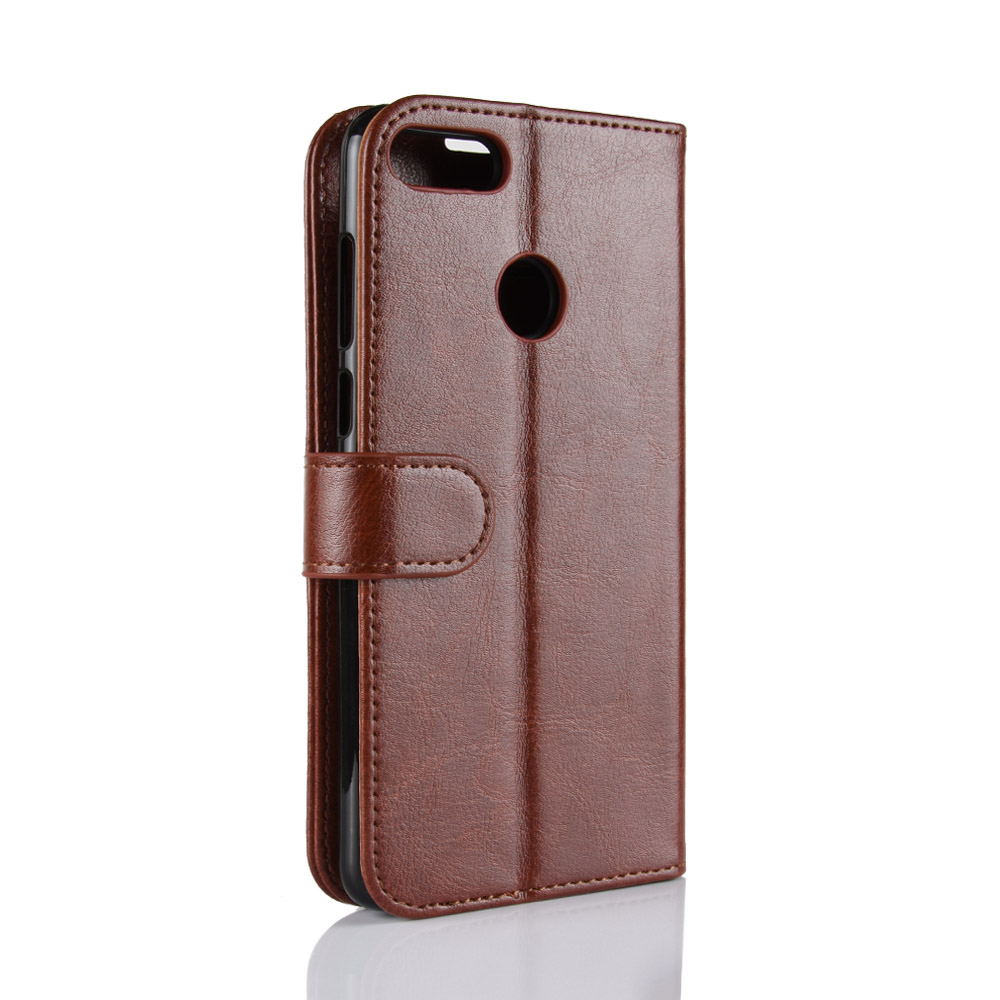 เคส Huawei Y9 (2018) #เคสฝาพับหนัง PU ผิวหนังม้าสไตล์กระเป๋าสตางค์เคสคุณภาพดีราคาถูก