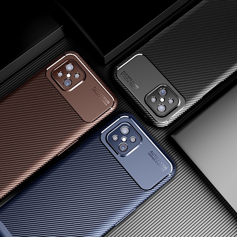 Case OPPO Reno 4Z 5G #เคสฝาหลังนิ่ม Carbon Fiber Anti-drop TPU Protection