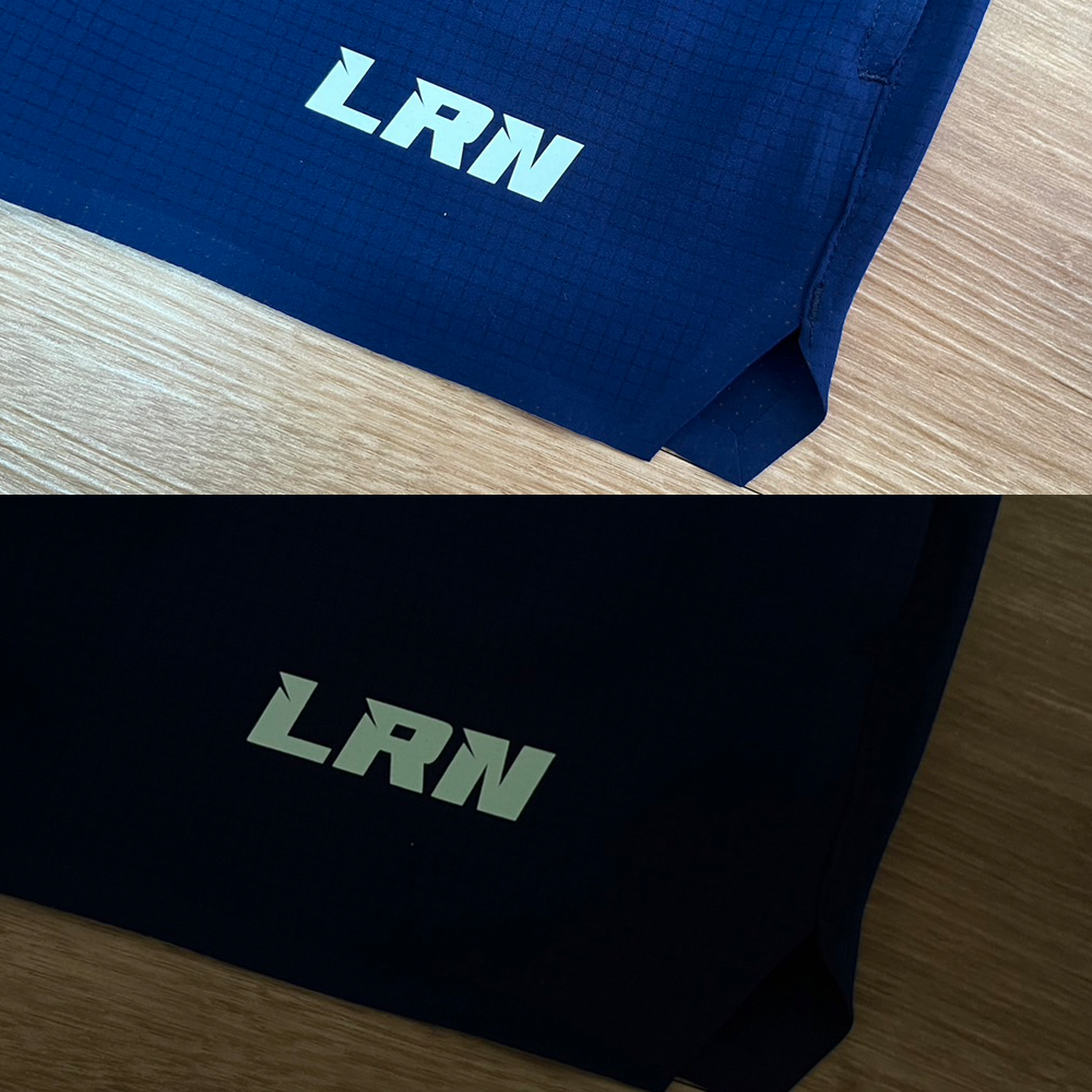 กางเกงวิ่งขาสั้น วิ่งเทรล 3" มีซัปใน มีกระเป๋าใส่ของที่รอบเอวในตัว โลโก้เรืองแสง (F27)