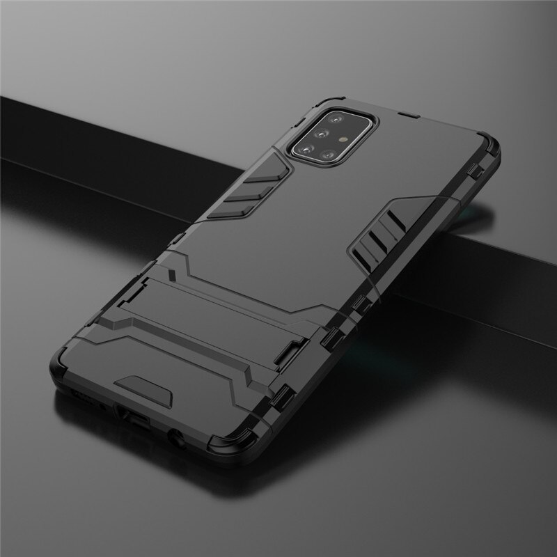 เคส Samsung Galaxy A51 #เคสฝาหลังพลาสติก ไฮบริด TPU + Kickstand (สินค้าพร้อมส่ง)