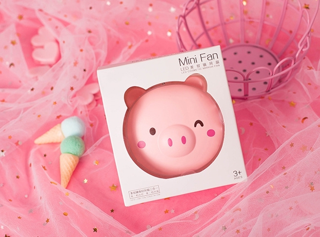 พัดลมมินิพร้อมกระจกแต่งหน้า