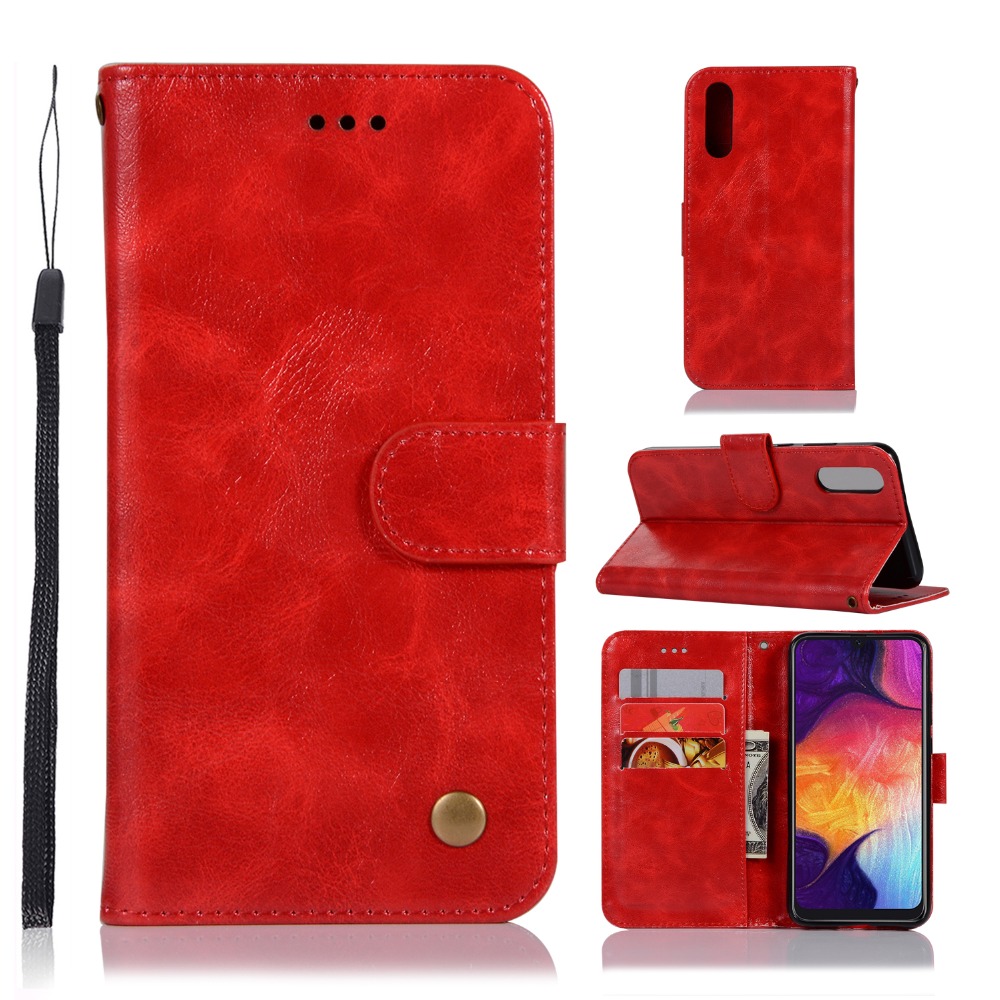 เคส Samsung Galaxy A50 / A50s / A30s #เคสฝาพับพรีเมี่ยมแบบกระเป๋าสตางค์ หนัง PU Vintage