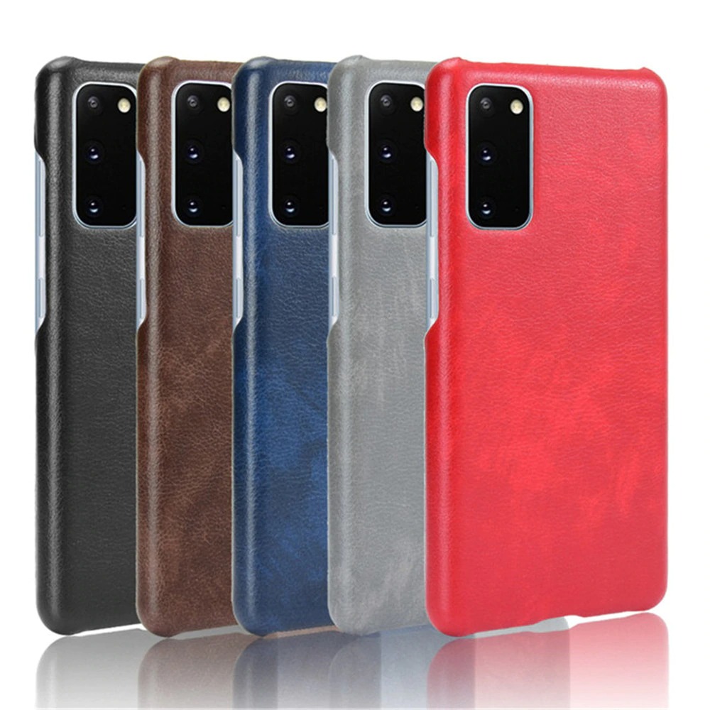 Case Samsung Galaxy M51 #เคสฝาหลังพลาสติกแข็งเคลือบหนัง PU ลายผิวลิ้นจี่ Litchi Skin Leather Coated