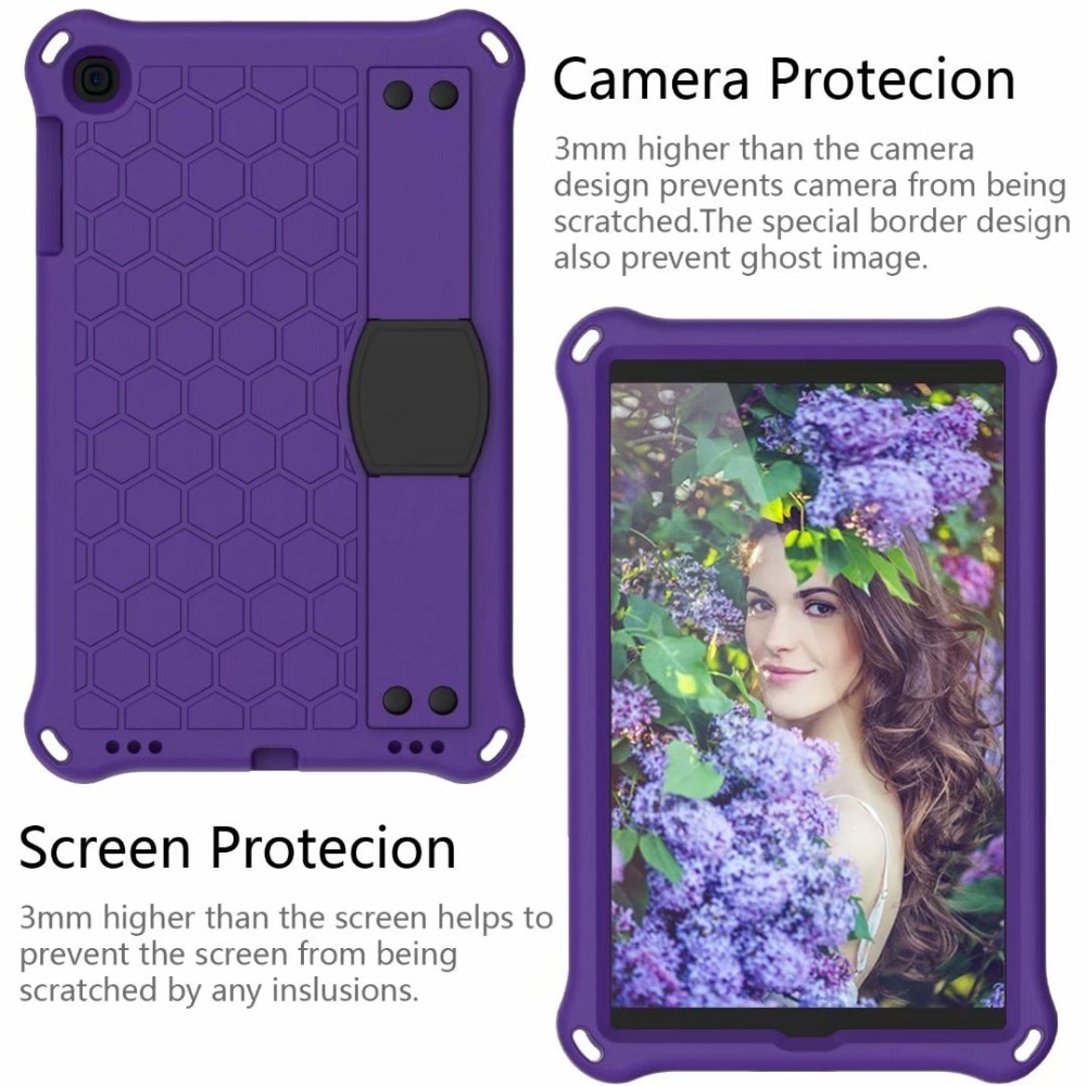 เคส Samsung Galaxy Tab A 10.1 (2019) SM-T510 SM-T515 #เคสฝาหลังกันกระแทกลายรังผึ้งพร้อมสายคล้องไหล่ EVA Tablet Hybrid Shell with Shoulder Strap