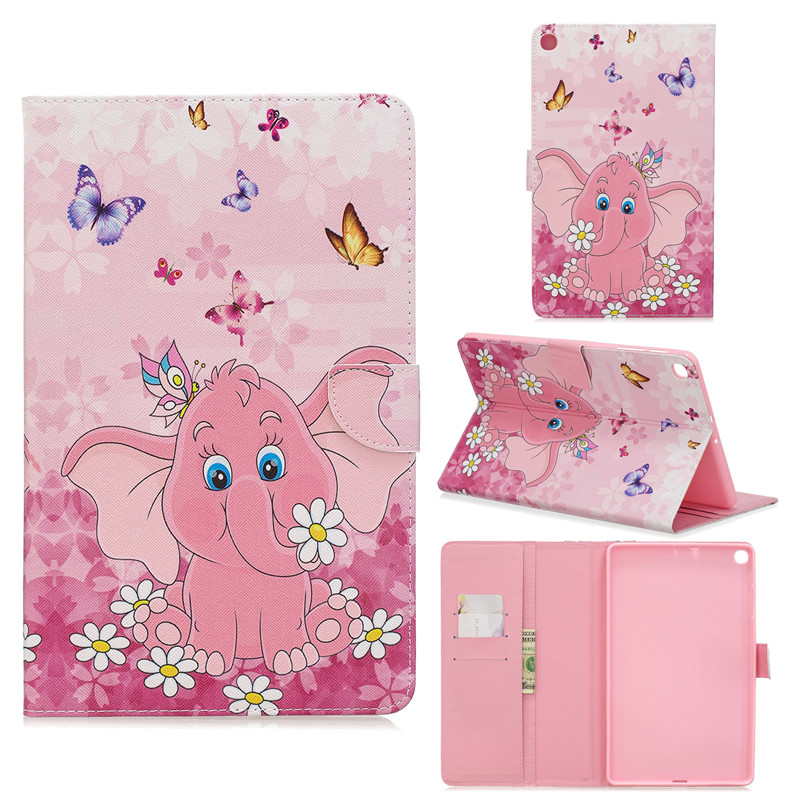 Case Samsung Galaxy Tab 10.1 (2019) T510 / T515 #เคสฝาพับหนัง PU พิมพ์ลายแบบกระเป๋าสตางค์ Pattern Printing Wallet Stand Leather